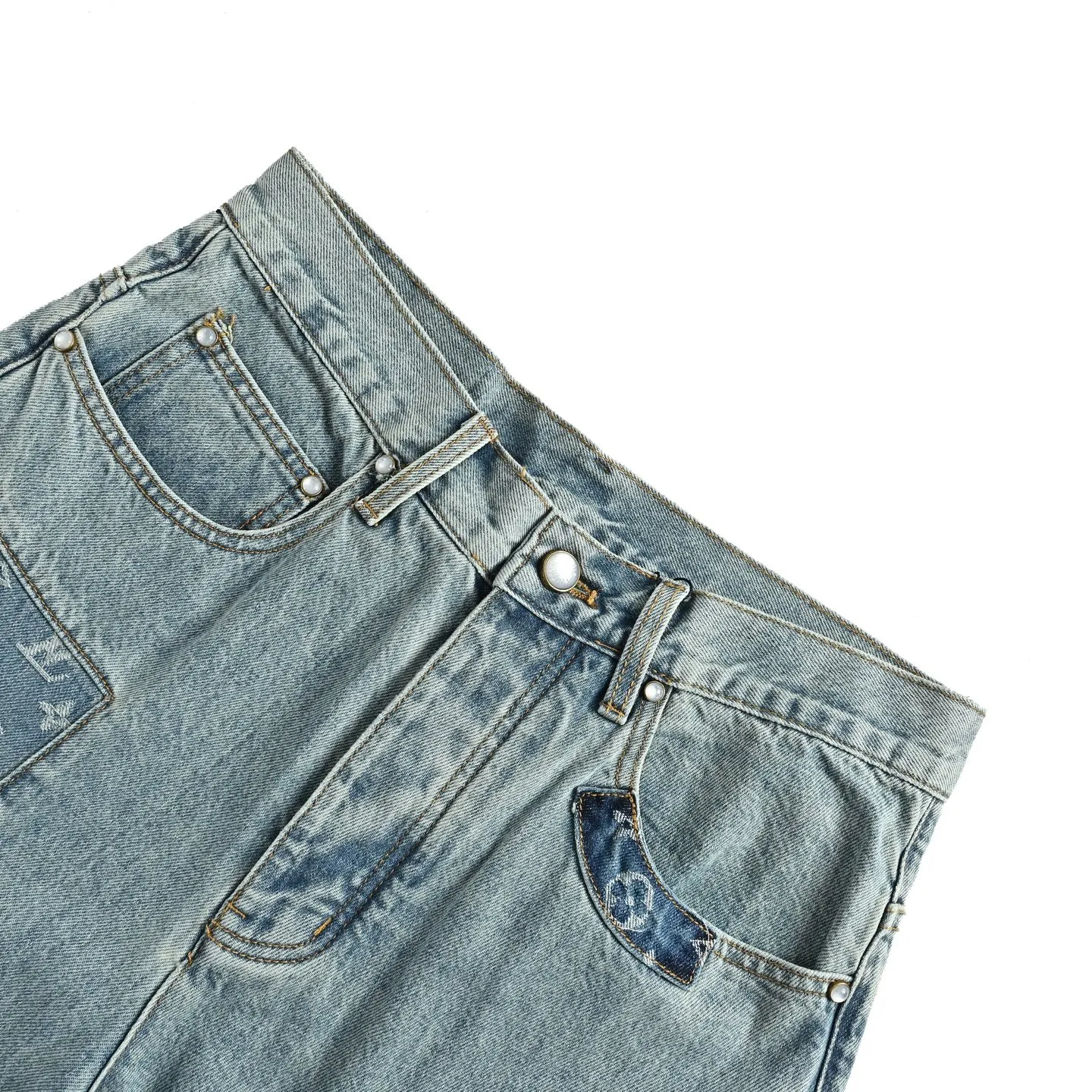 Louis Vuitton/Louis Vuitton presbyopic patchwork jeans